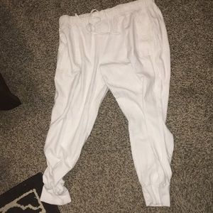 TAN CUFFED DRAWSTRING CARGO PANTS